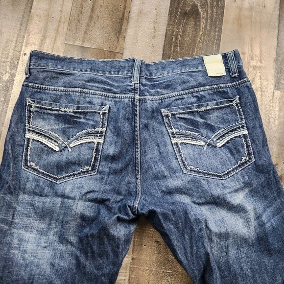Vintage Mens Helix size 38x30 Bootcut Mid Rise Denim Jeans Y2K USA - Picture 2 of 9